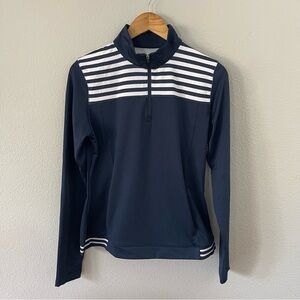 Slazenger Golf Top Shirt Navy Blue/White Size M